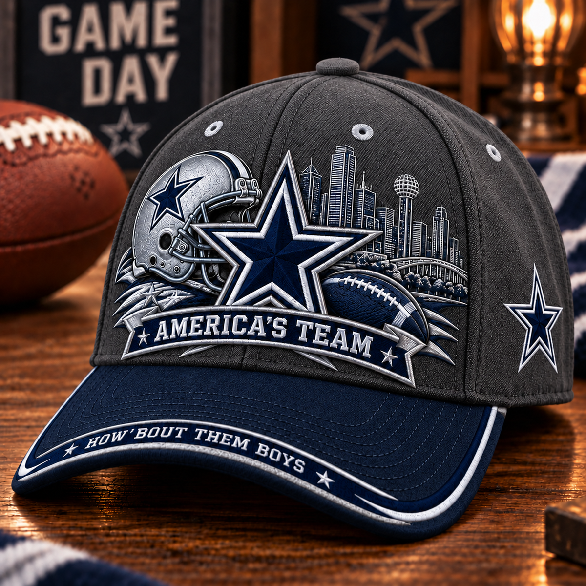 America’s Team How ’Bout Them Boys Football Fan Cap