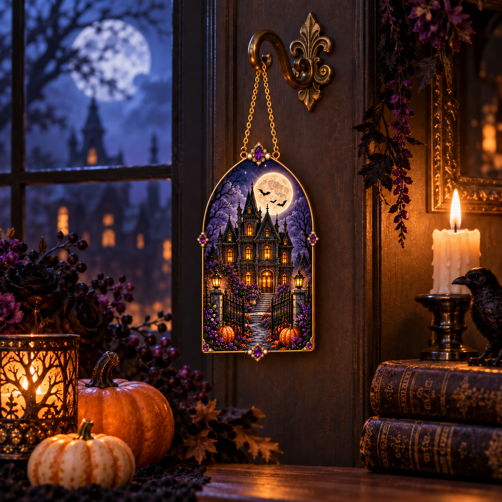 DIY Jeweled Gothic Halloween Hanging Decor Kit
