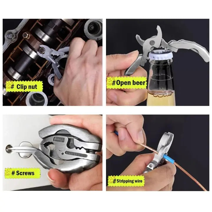 Sikunuo | 9-in-1 Stainless Steel Multi-Function Pliers – Compact & Versatile