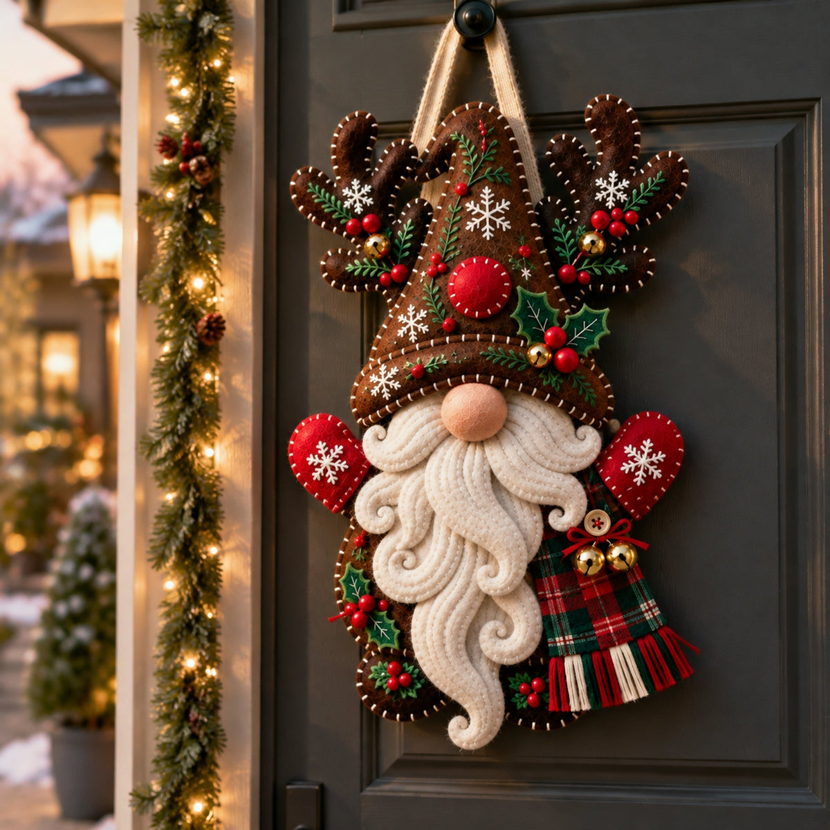 Christmas Gnome Mug Door Hanger
