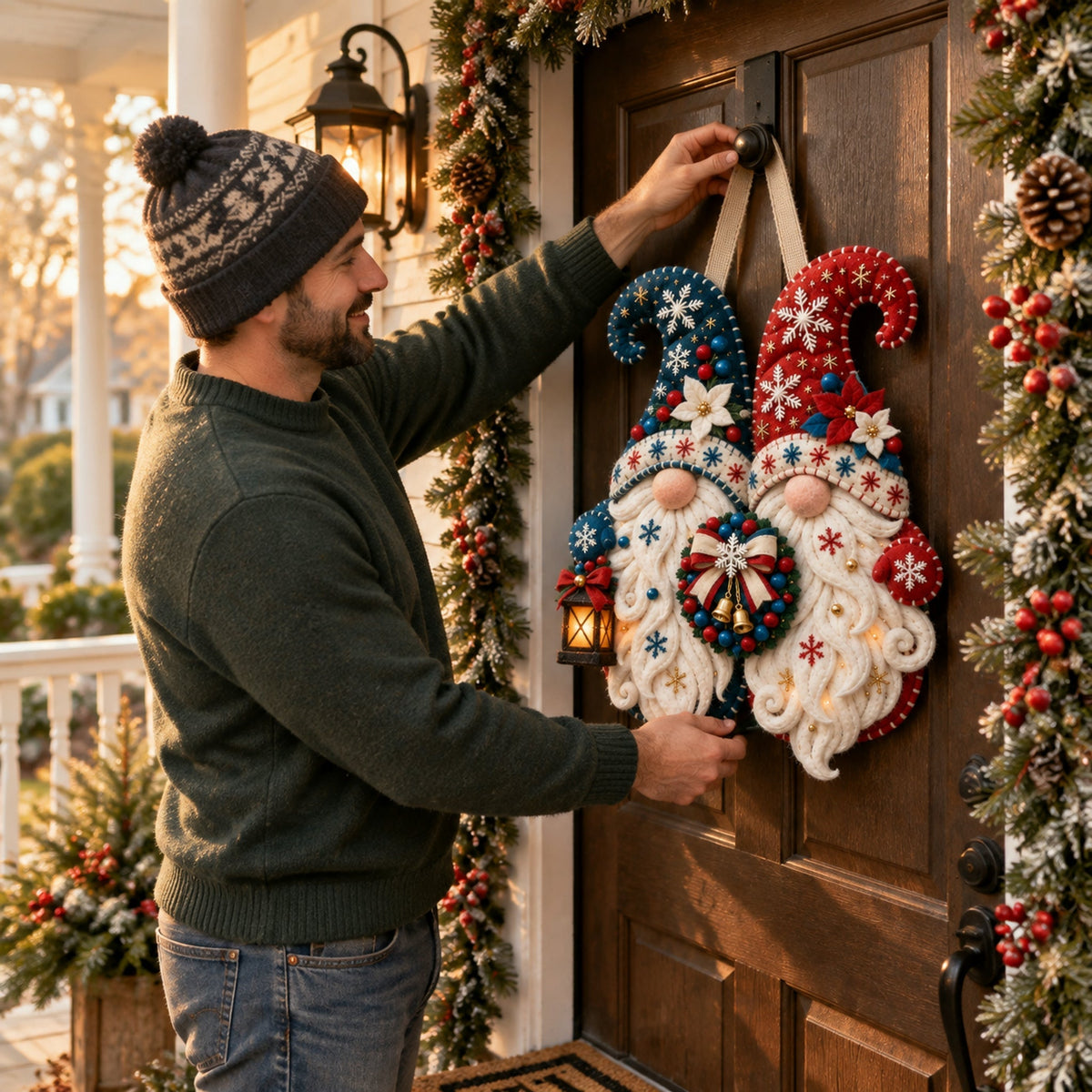 Christmas Gnome Mug Door Hanger