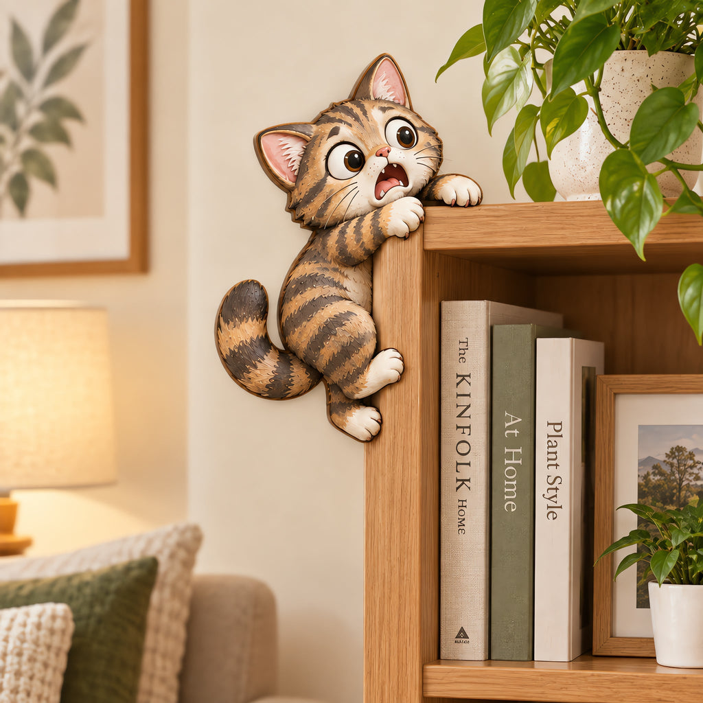 Adorable Kitty Door Frame Corner Decor