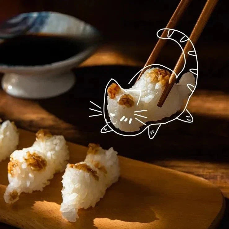 Sikunuo | Happy Cat Easy Rice Ball Maker Mold