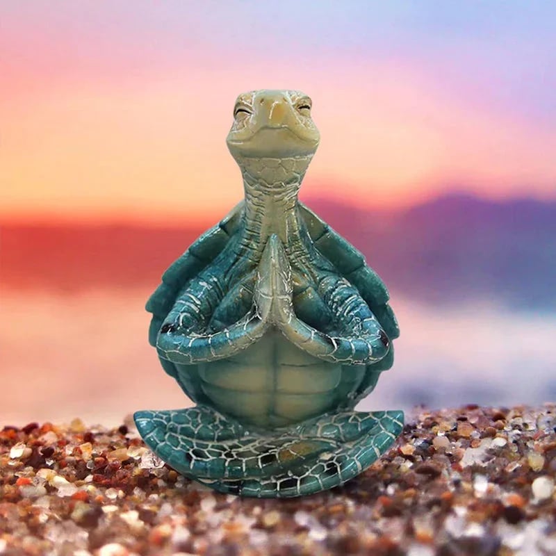 Sikunuo | Resin Sea Turtle Figure – Calming Meditation Decoration for Home