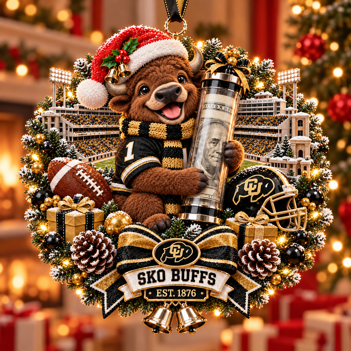 College Football Money Surprise Ornament