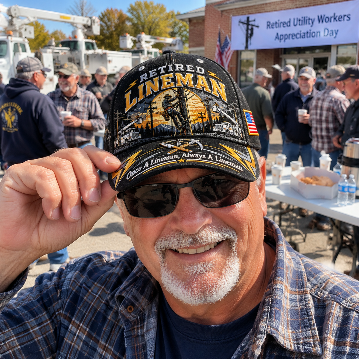 Retired Lineman Baseball Cap