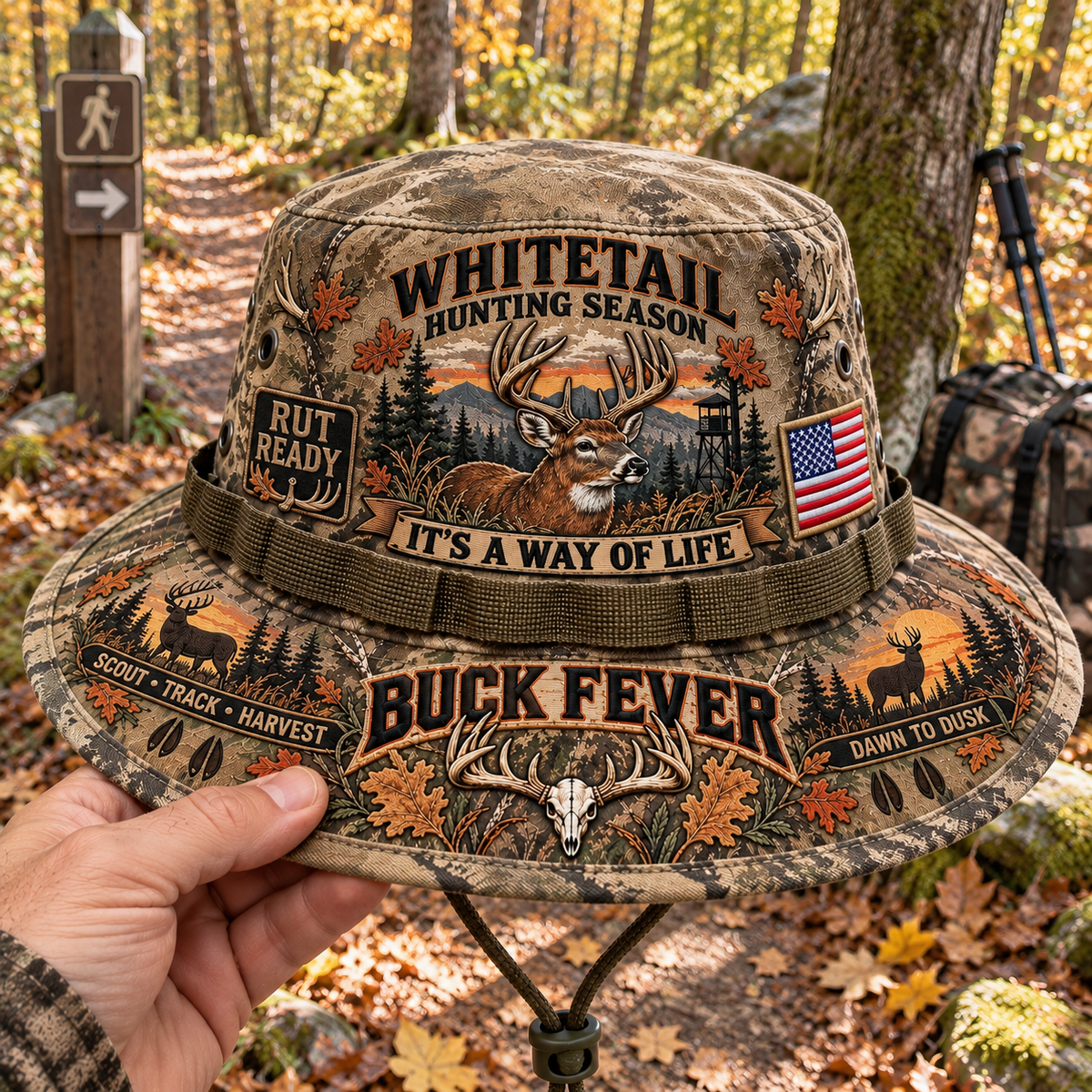 Whitetail Hunting Season Buck Fever Boonie Hat