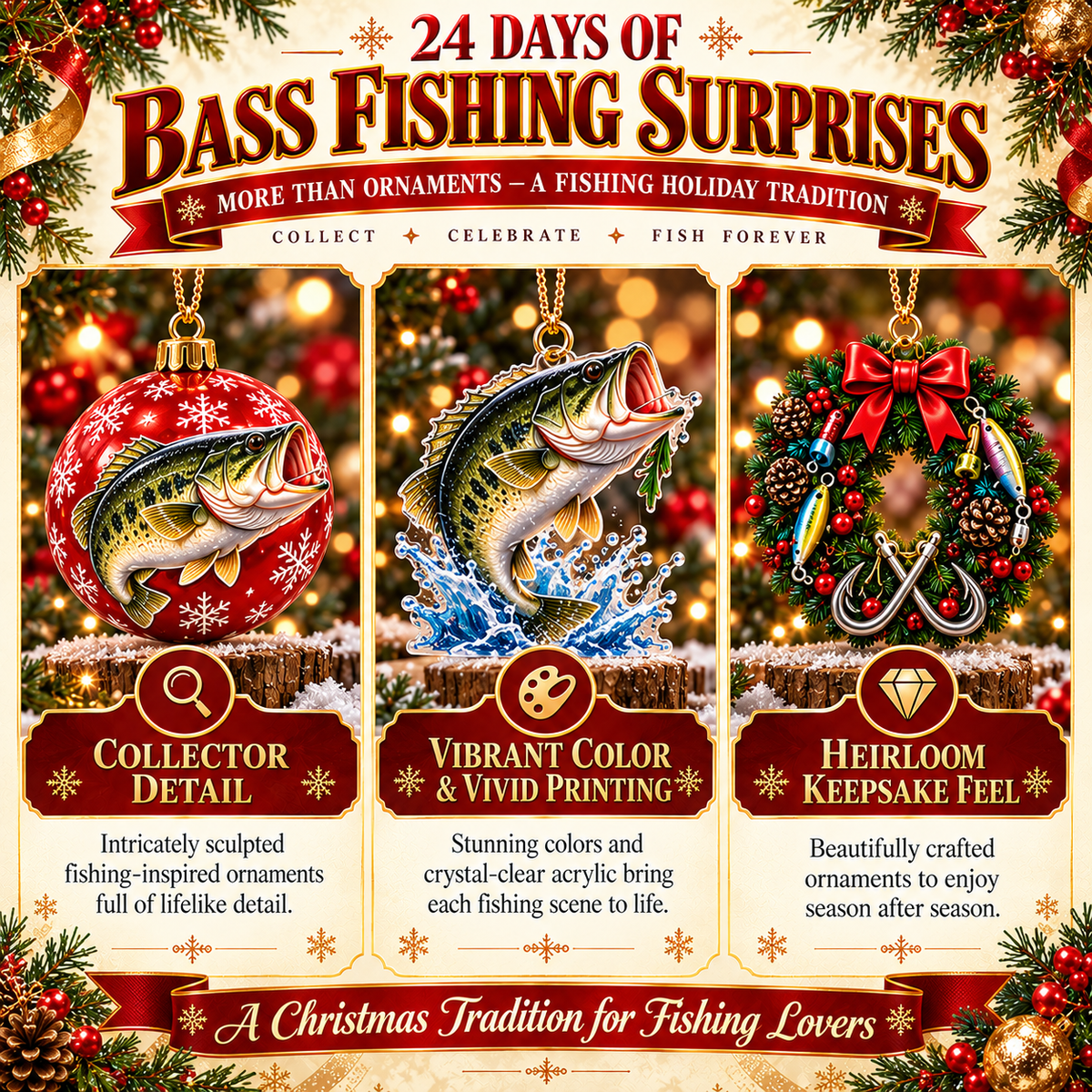 Bass Fishing Legend Christmas Advent Calendar