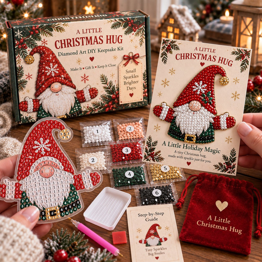 A Little Christmas Hug Diamond Art DIY Keepsake Kit