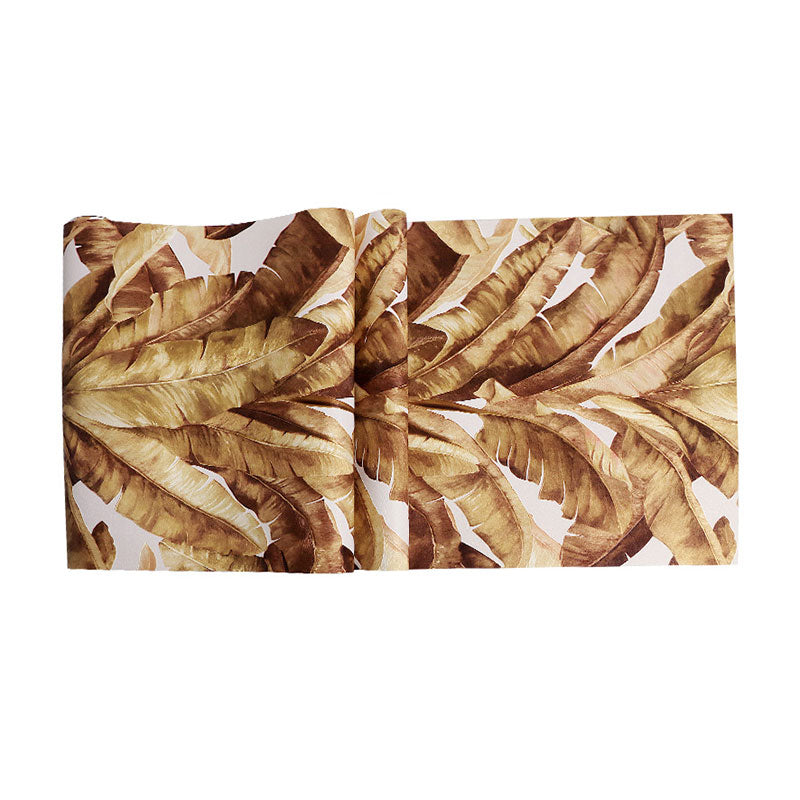 Sikunuo | Tropical Banana Leaf Wall Covering for Accent Wall Contemporary Wallpaper, 33'