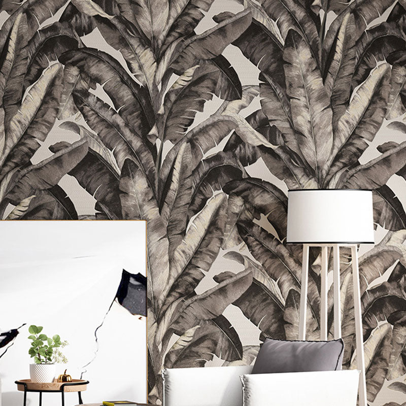 Sikunuo | Tropical Banana Leaf Wall Covering for Accent Wall Contemporary Wallpaper, 33'