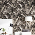 Sikunuo | Tropical Banana Leaf Wall Covering for Accent Wall Contemporary Wallpaper, 33'