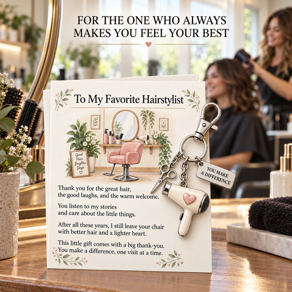"You Make a Difference" Appreciation Gift Set – Keychain & Card