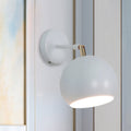 Sikunuo | Adjustable Global Bedroom Wall Lamp Light Fixture Industrial Style Metal 1 Light White Wall Fixture Light