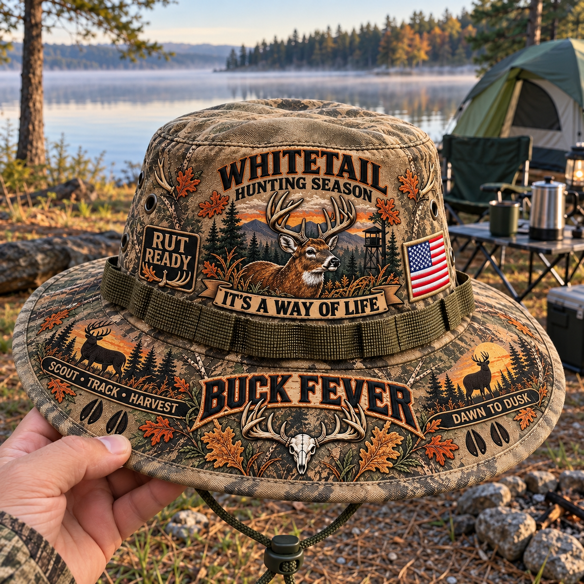 Whitetail Hunting Season Buck Fever Boonie Hat