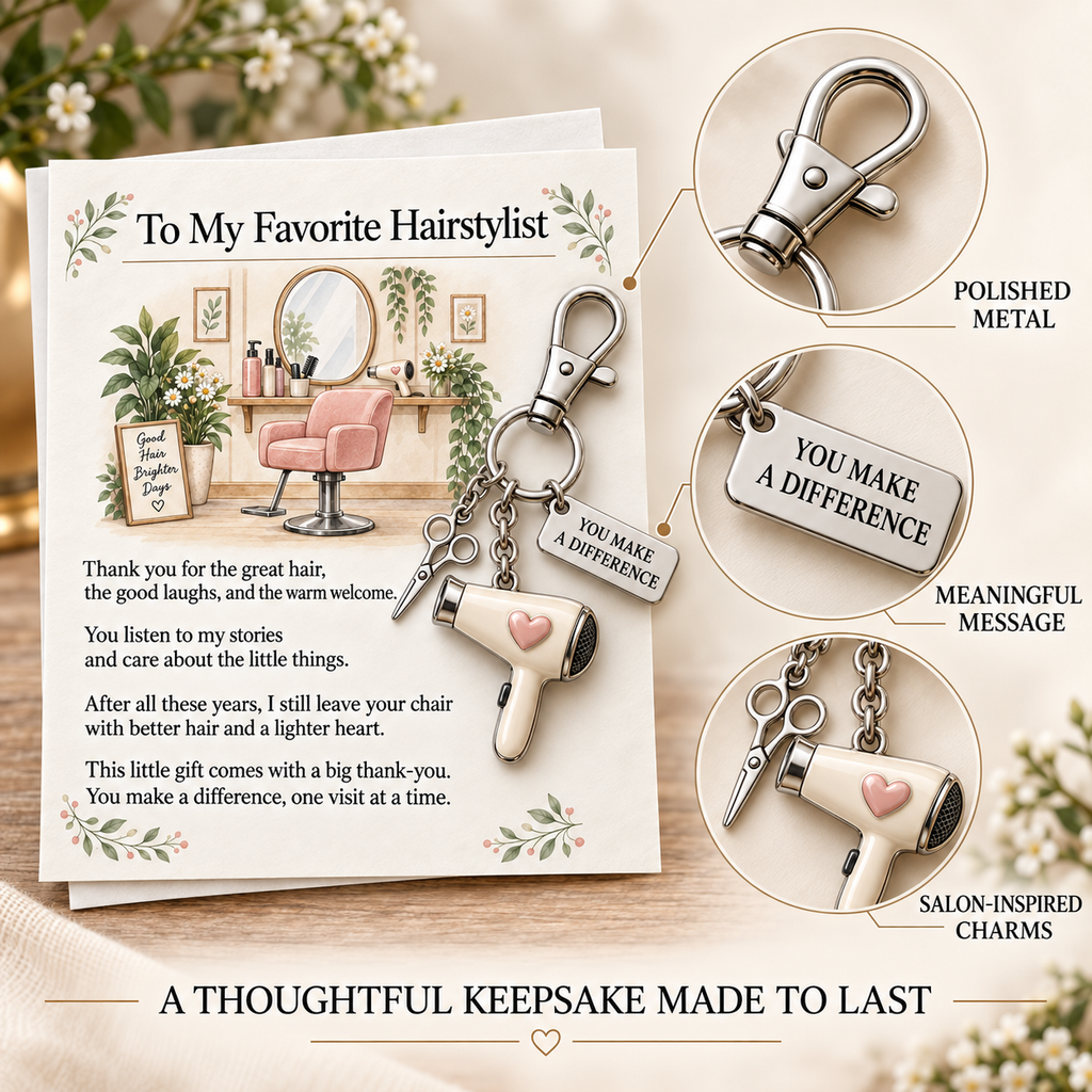 "You Make a Difference" Appreciation Gift Set – Keychain & Card
