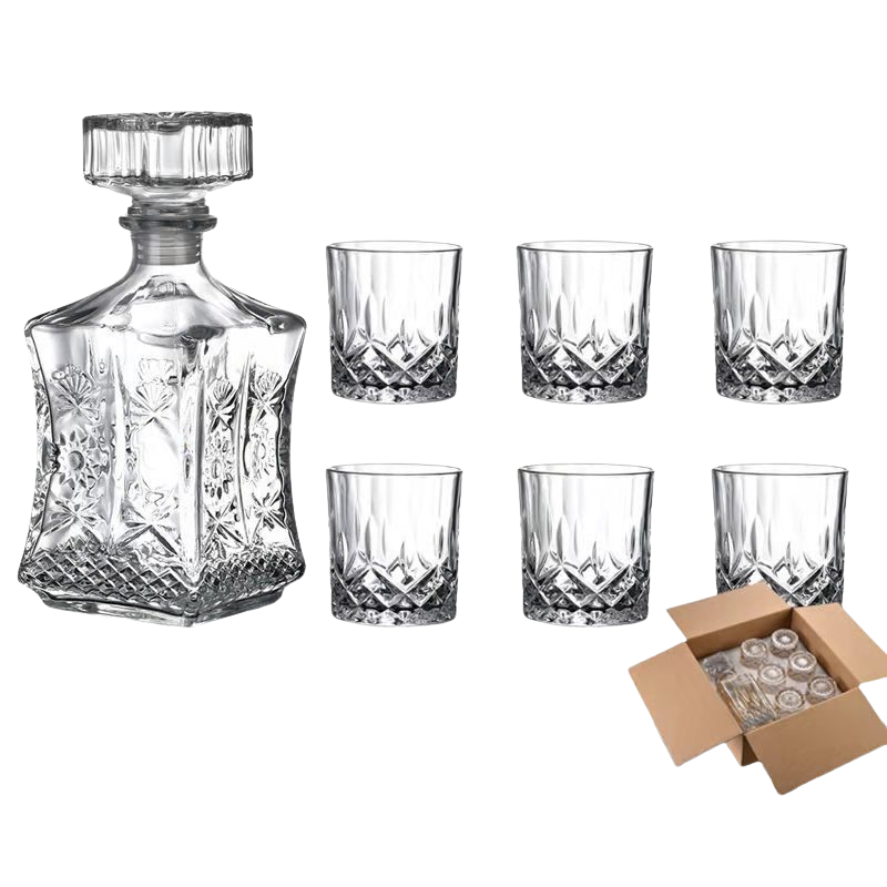 Sikunuo | RoyalPour - 7-Piece Whiskey Decanter Gift Set