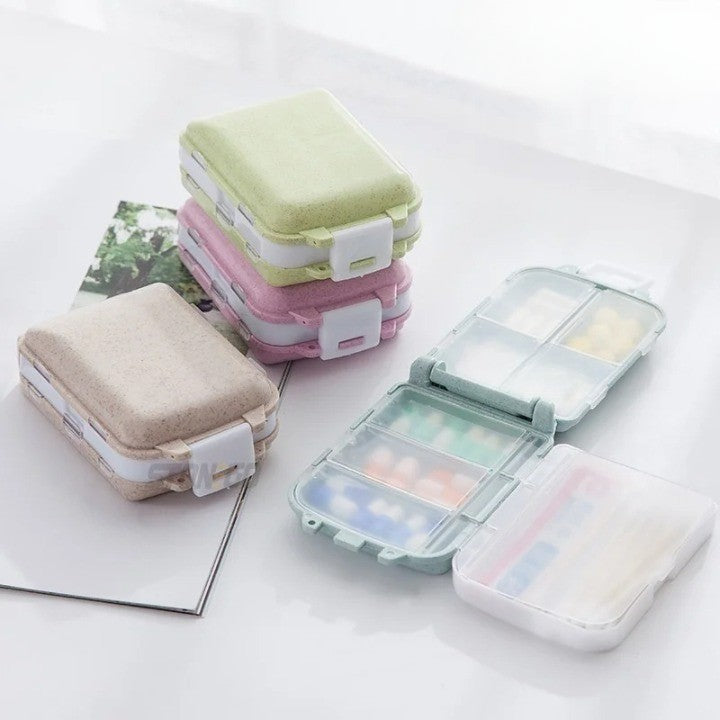 Sikunuo | Pocket-Sized Home Pharmacy Pill Organizer Case