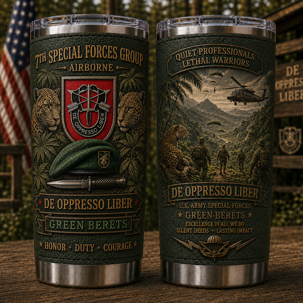 U.S. Army Special Forces Group Insulated Travel Tumbler Collection