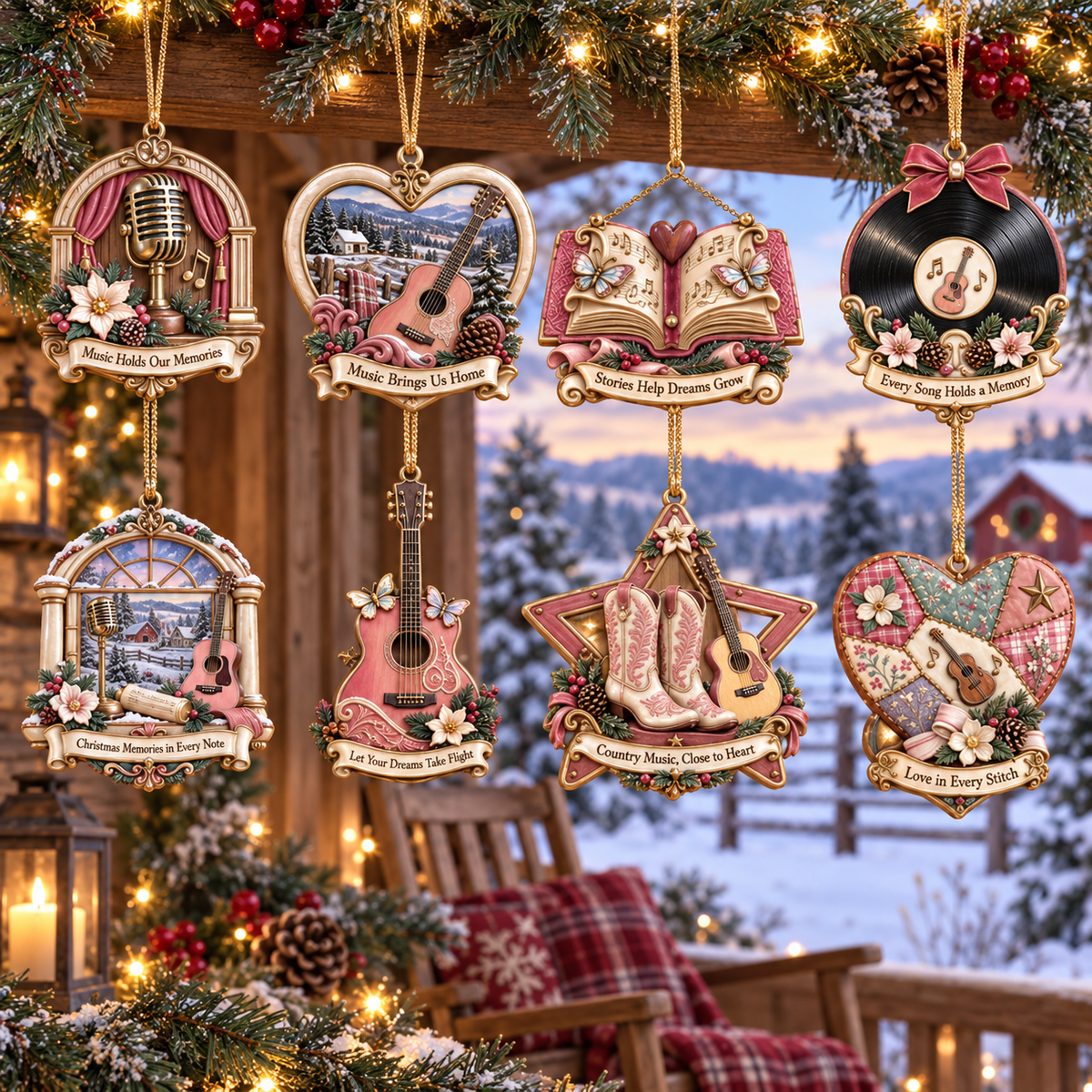 Country Music Queen Christmas Tribute Ornament