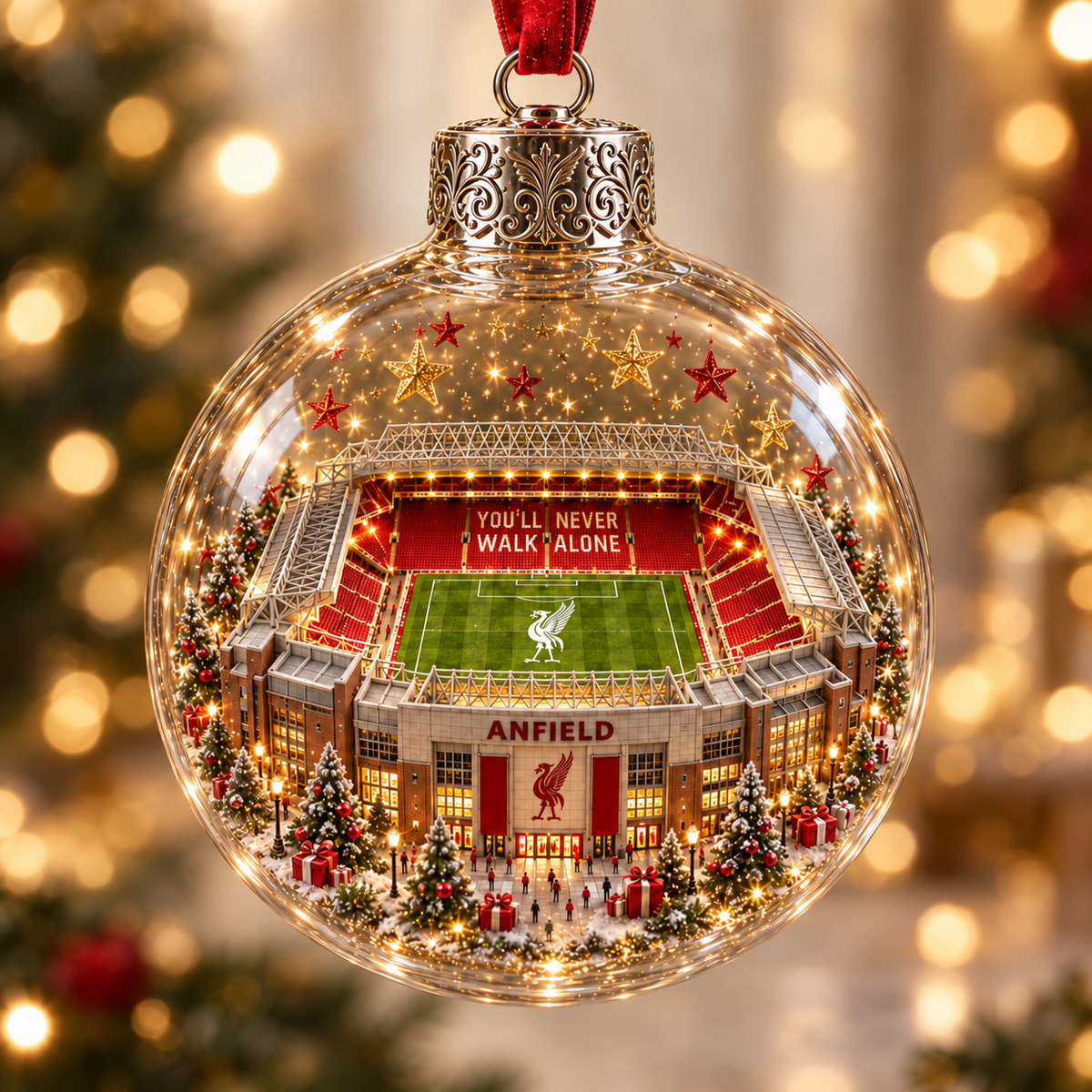 Bring the Stadium Home — Light-Up Football Stadium Christmas Ornament