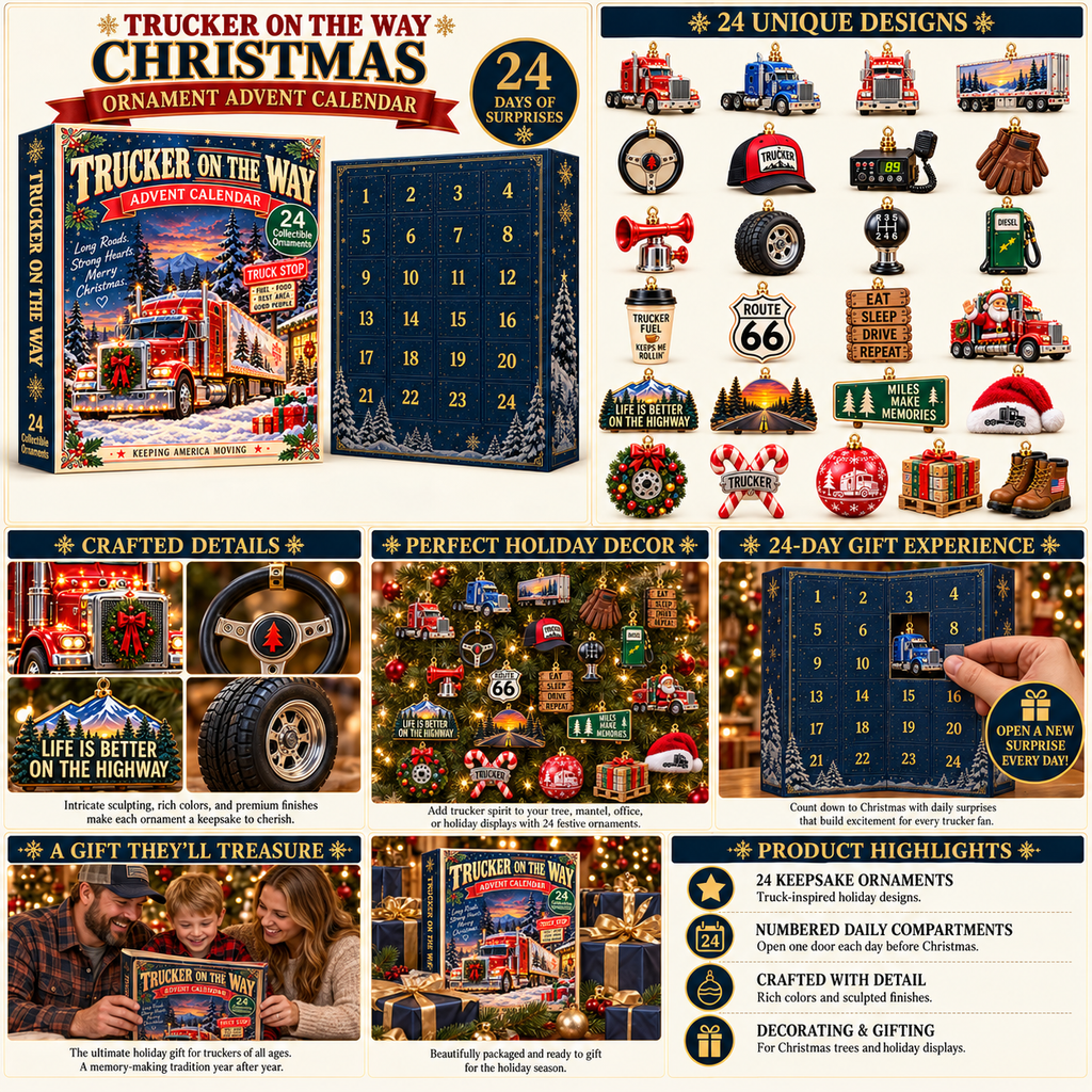 Trucker On The Way Christmas Advent Calendar