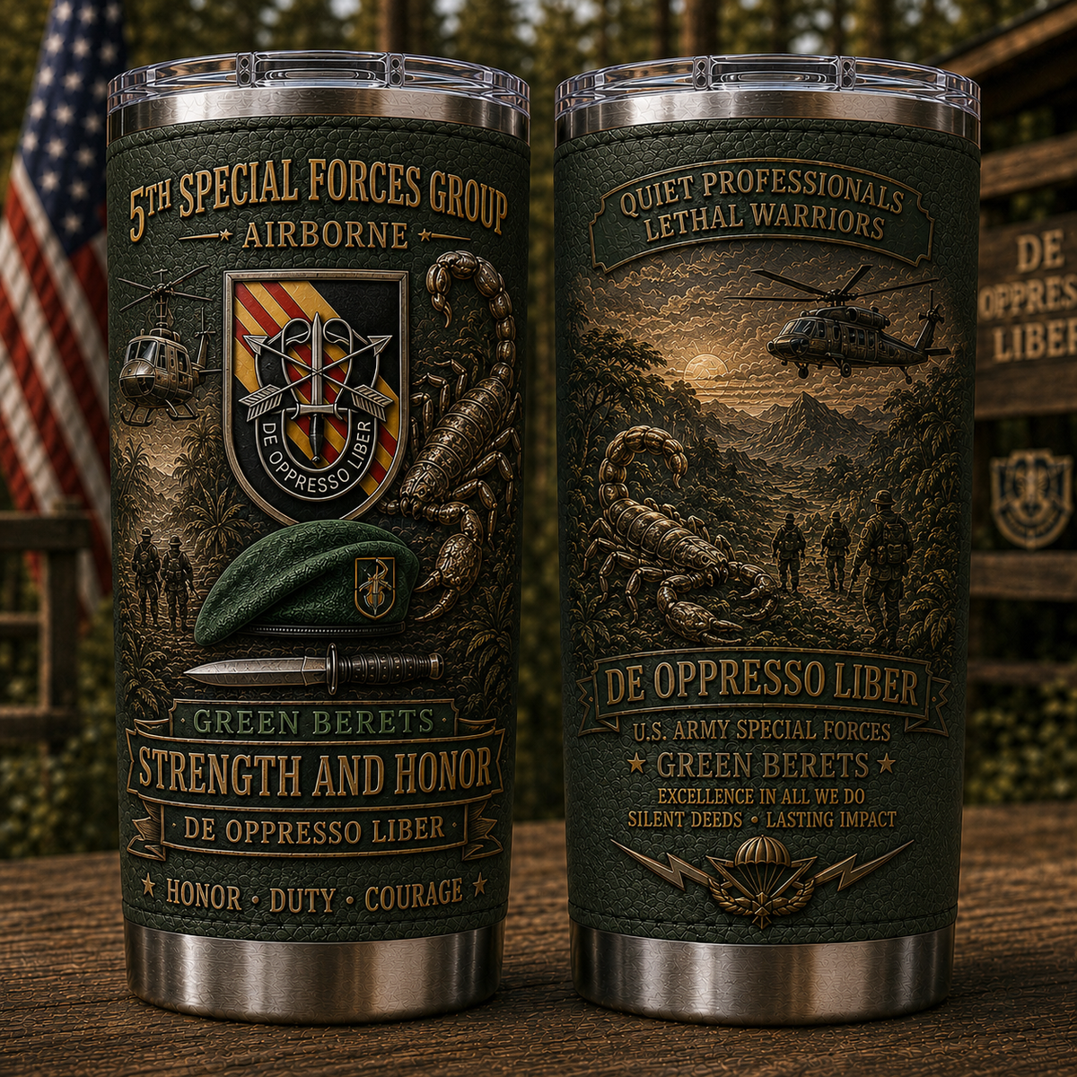 U.S. Army Special Forces Group Insulated Travel Tumbler Collection