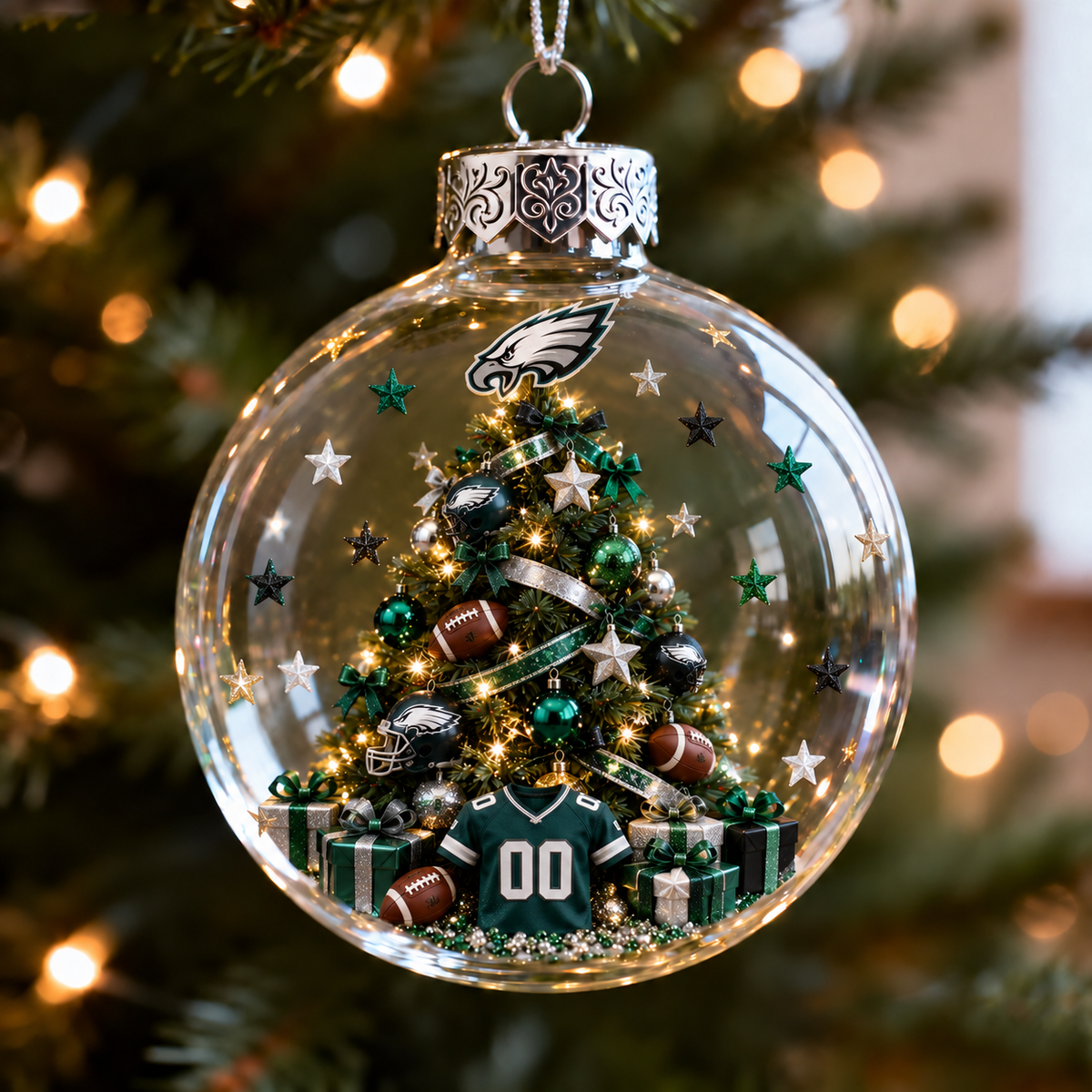 GO BIRDS! Football Christmas Ornament Collection