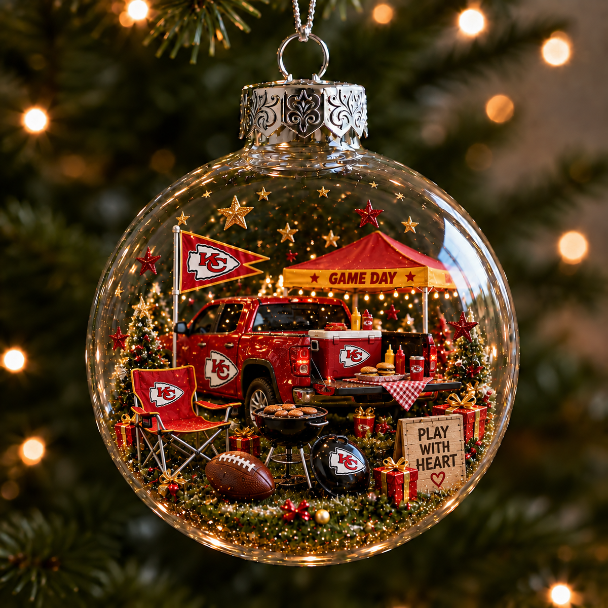 RED KINGDOM Football Christmas Ornament Collection