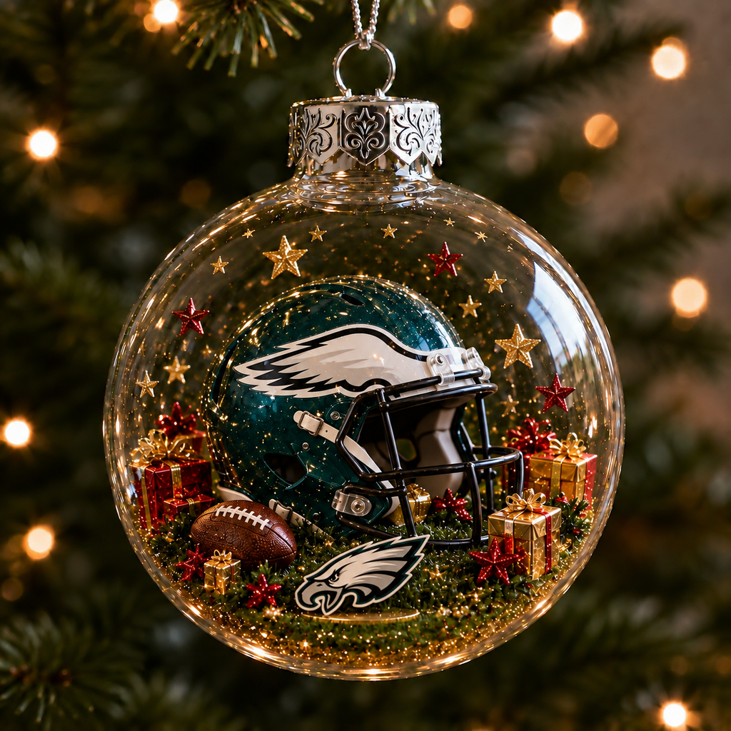 GO BIRDS! Football Christmas Ornament Collection