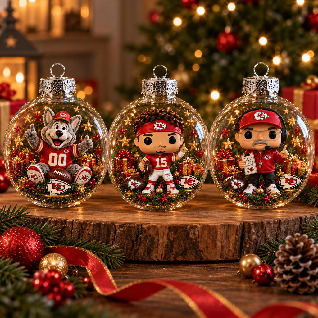 RED KINGDOM Football Character Christmas Ornament Collection