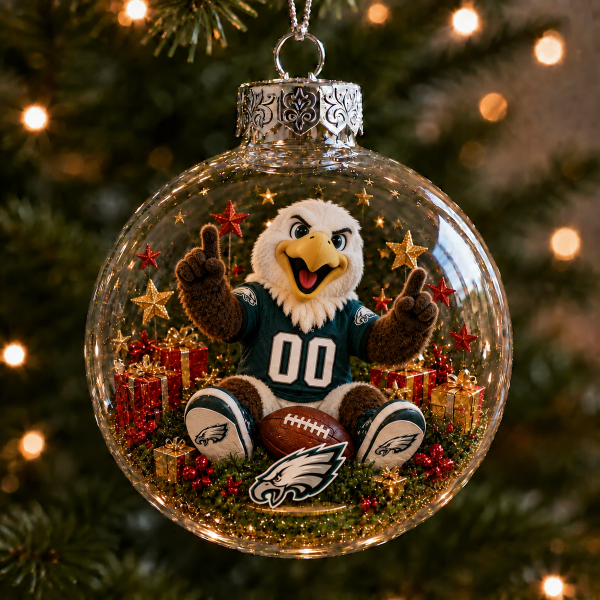 GO BIRDS! Football Christmas Ornament Collection