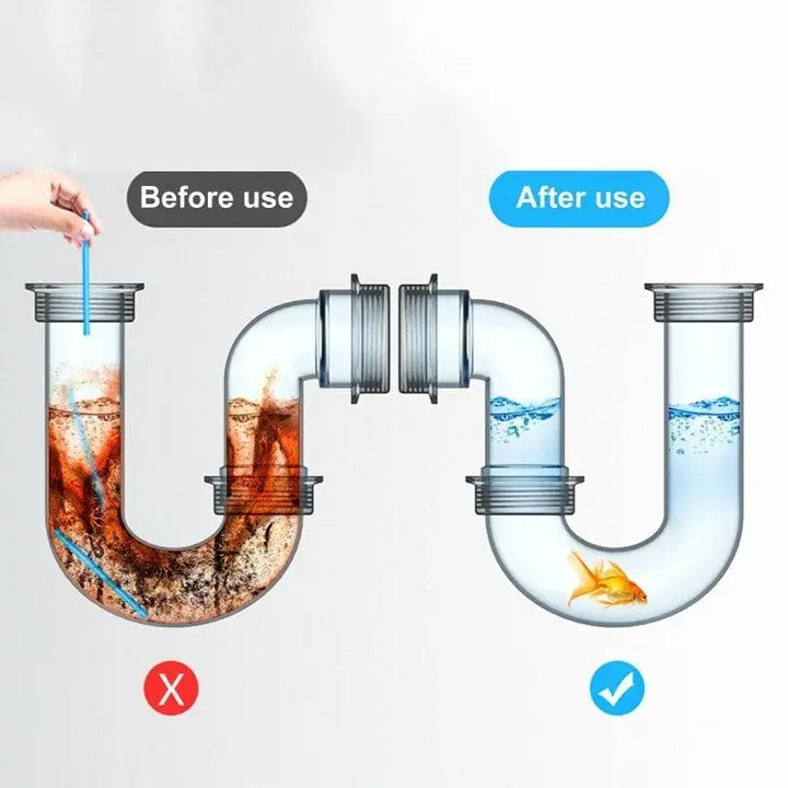 Sikunuo | Drain Cleaner Sticks – Breaks down grease, soap, and organic residues (Set of 12)