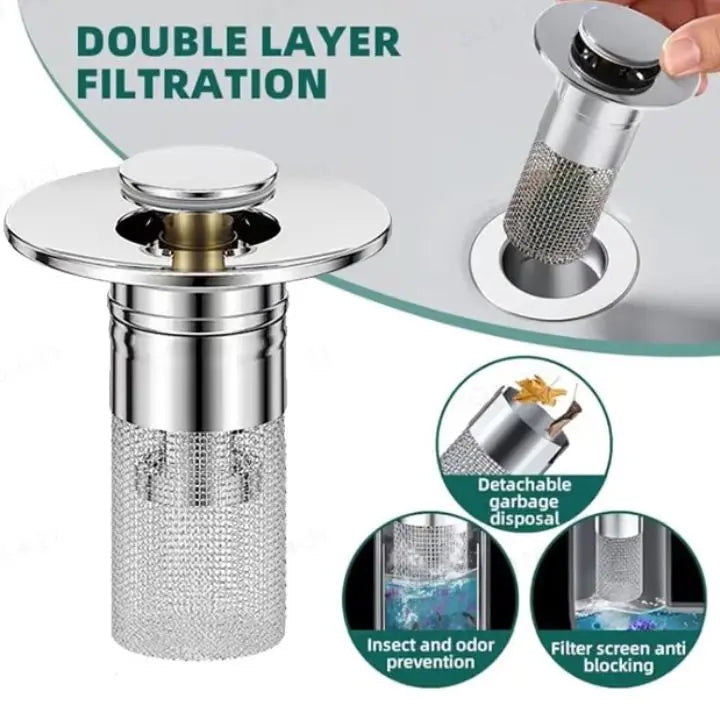 Sikunuo | Drain strainer against clogging with pop-up function