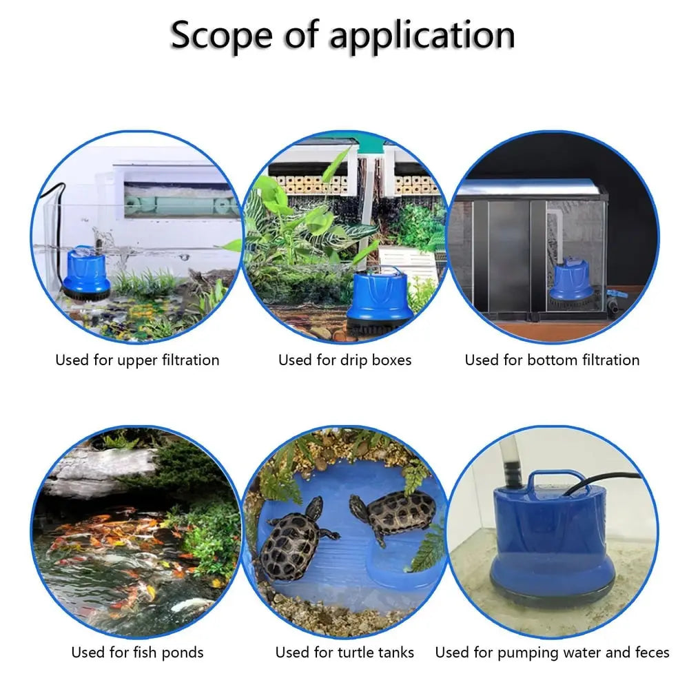 Sikunuo | Aquarium water pump — Whisper-quiet cleaning with strong water flow