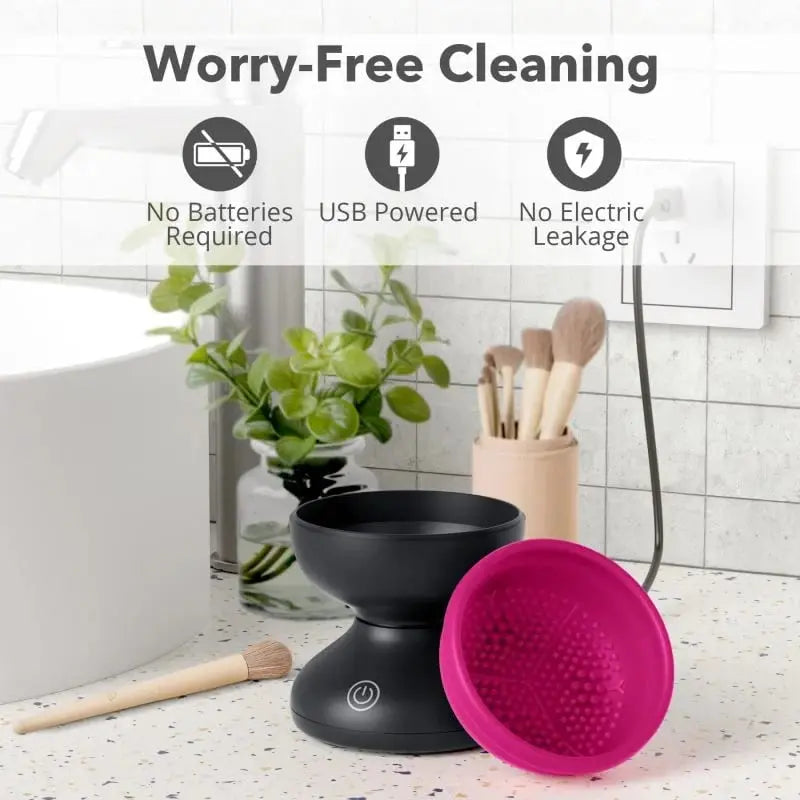 Sikunuo | Automatic Makeup Brush Cleaner — USB-powered Deep Cleaning Device
