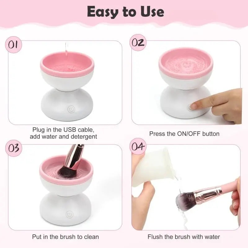 Sikunuo | Automatic Makeup Brush Cleaner — USB-powered Deep Cleaning Device