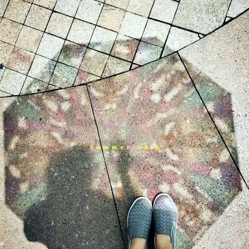 Sikunuo | Automatic Umbrella – Vintage Design with Stained Glass and Wind PRedection