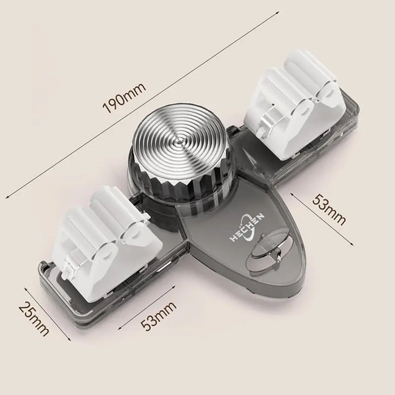 Sikunuo | Broom clamp with suction cups – Space-saving wall holder with adjustable hooks