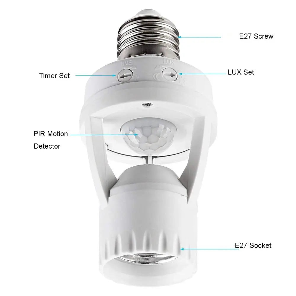 Sikunuo | Motion-controlled E27 lamp socket with IR sensor