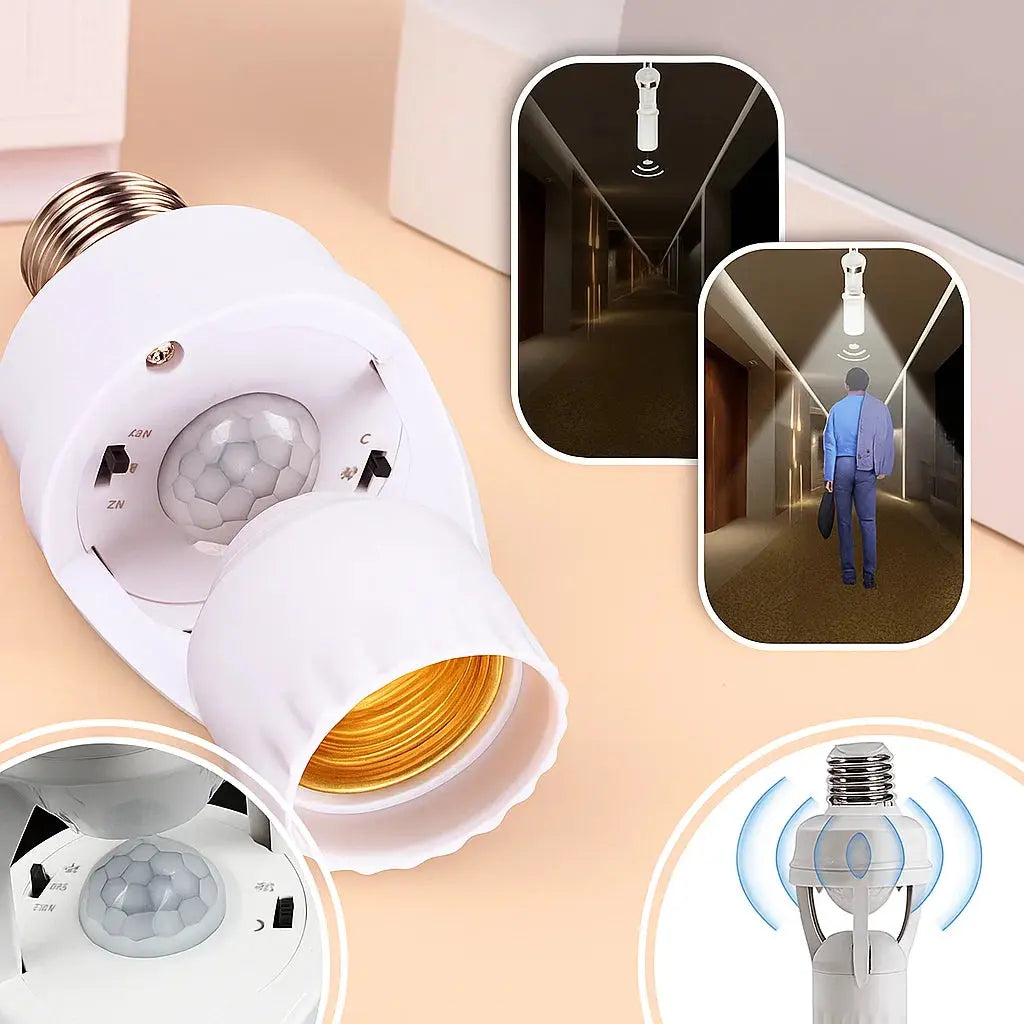 Sikunuo | Motion-controlled E27 lamp socket with IR sensor