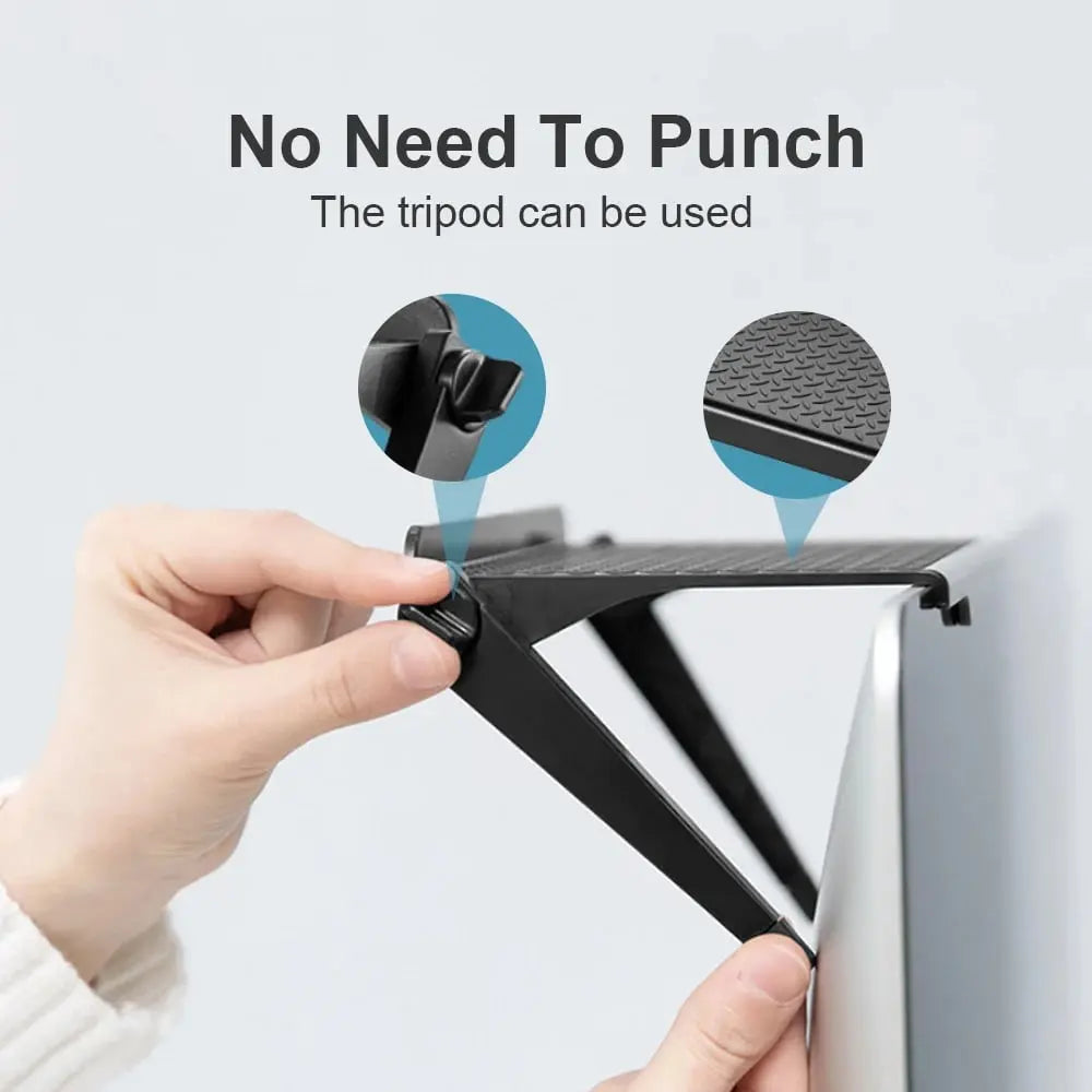 Sikunuo | Monitor shelf with phone stand – Organization without drilling and tools