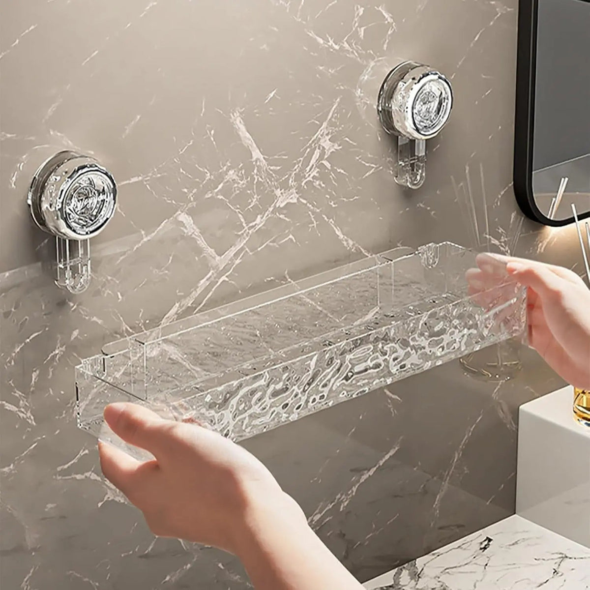 Sikunuo | Suction Cup Shower Shelf – Strong & Secure Hold
