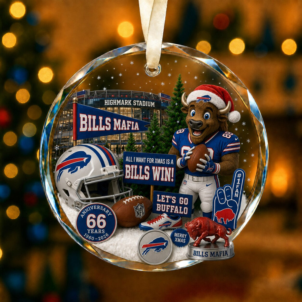 Football Team Acrylic Christmas Ornament