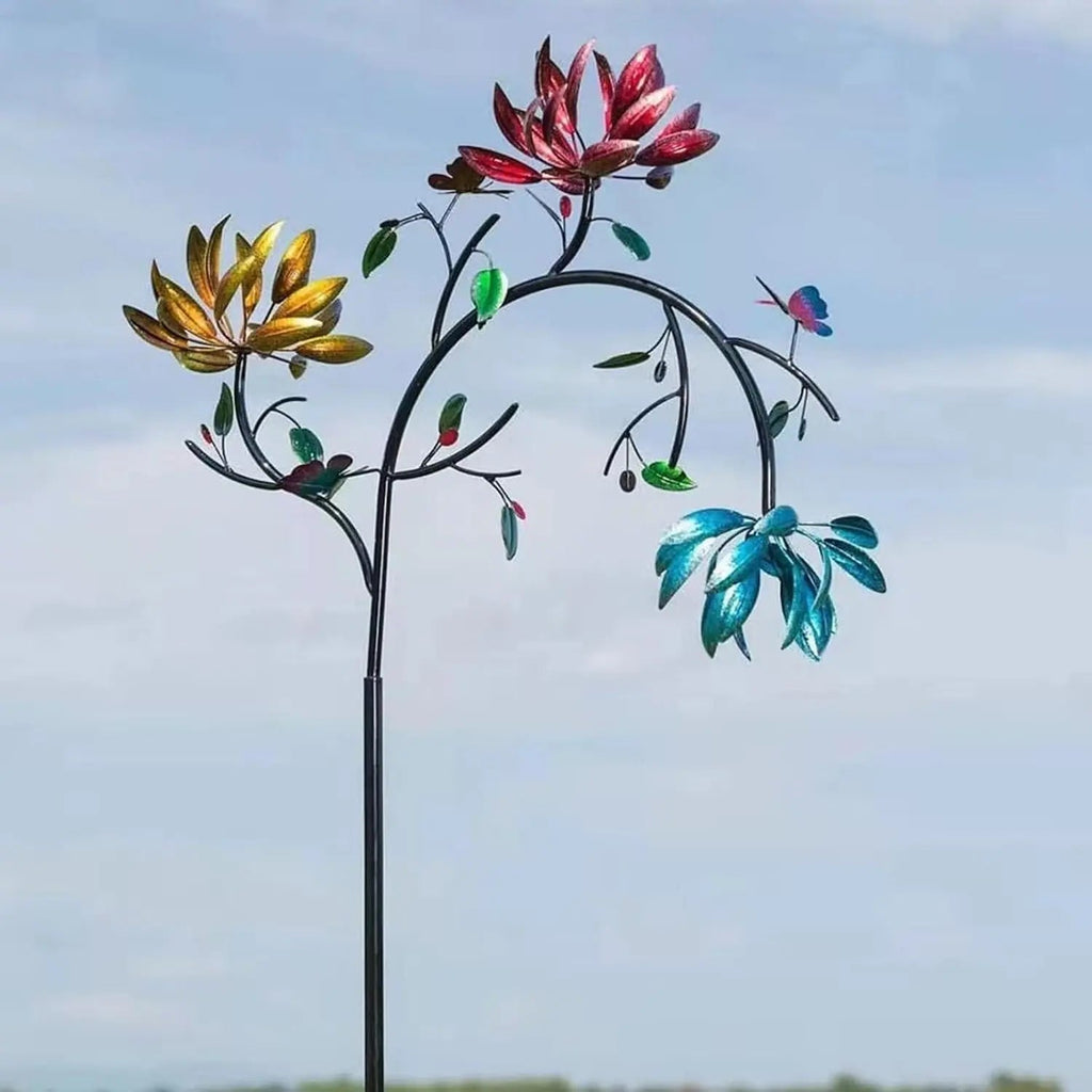 Sikunuo | Colorful Garden Windspinner – Fascinating Flower Decoration
