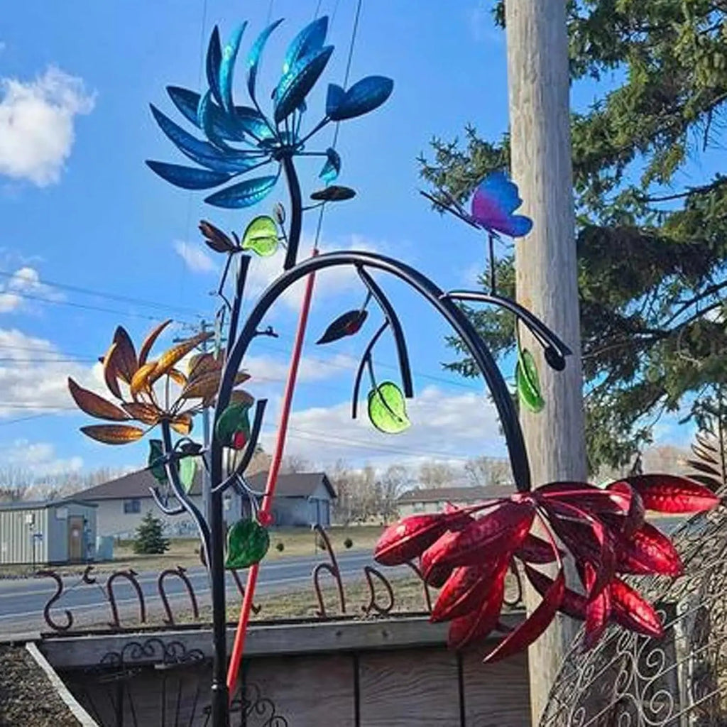 Sikunuo | Colorful Garden Windspinner – Fascinating Flower Decoration