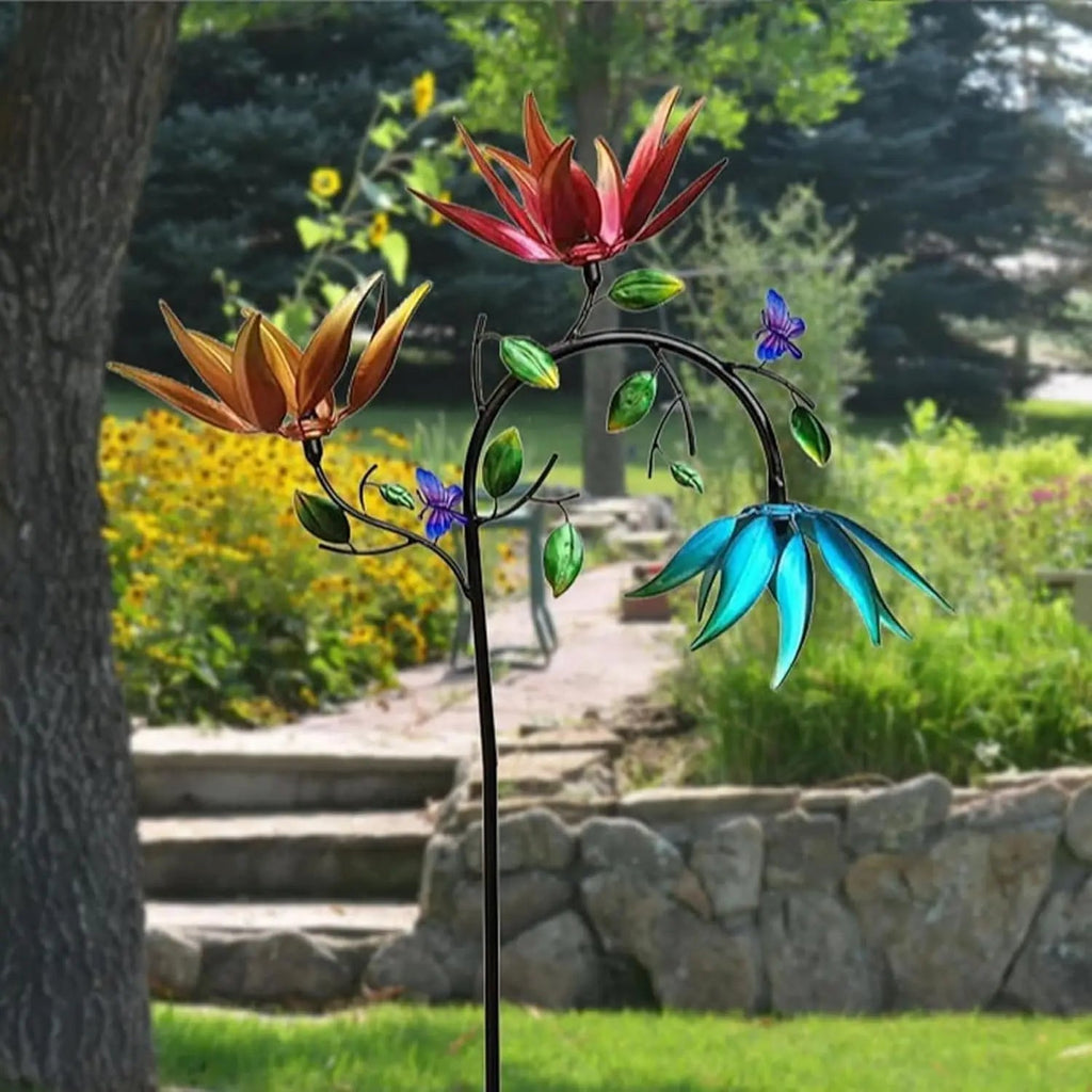 Sikunuo | Colorful Garden Windspinner – Fascinating Flower Decoration