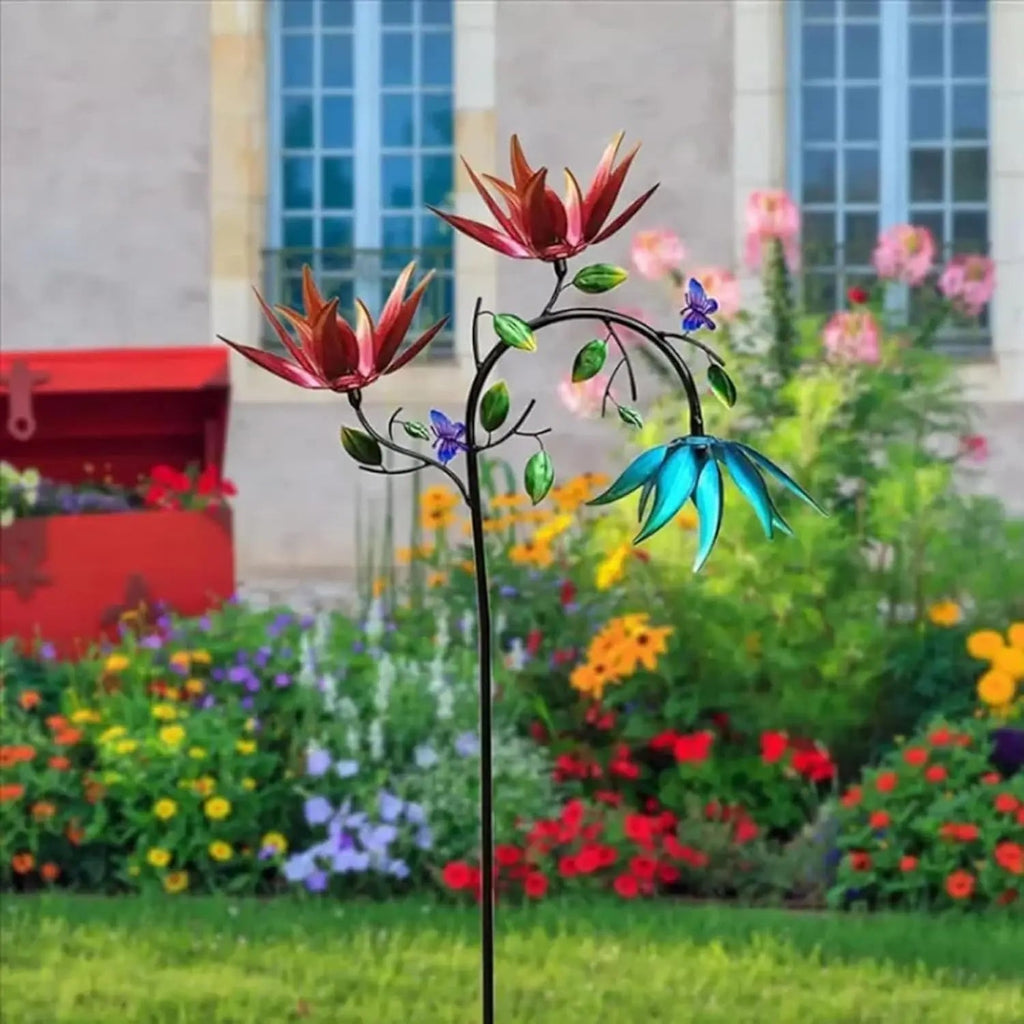 Sikunuo | Colorful Garden Windspinner – Fascinating Flower Decoration
