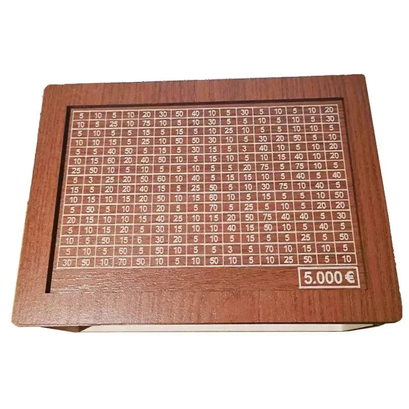 Sikunuo | CashBox Cash box made of wood – With marking for each inserted banknote