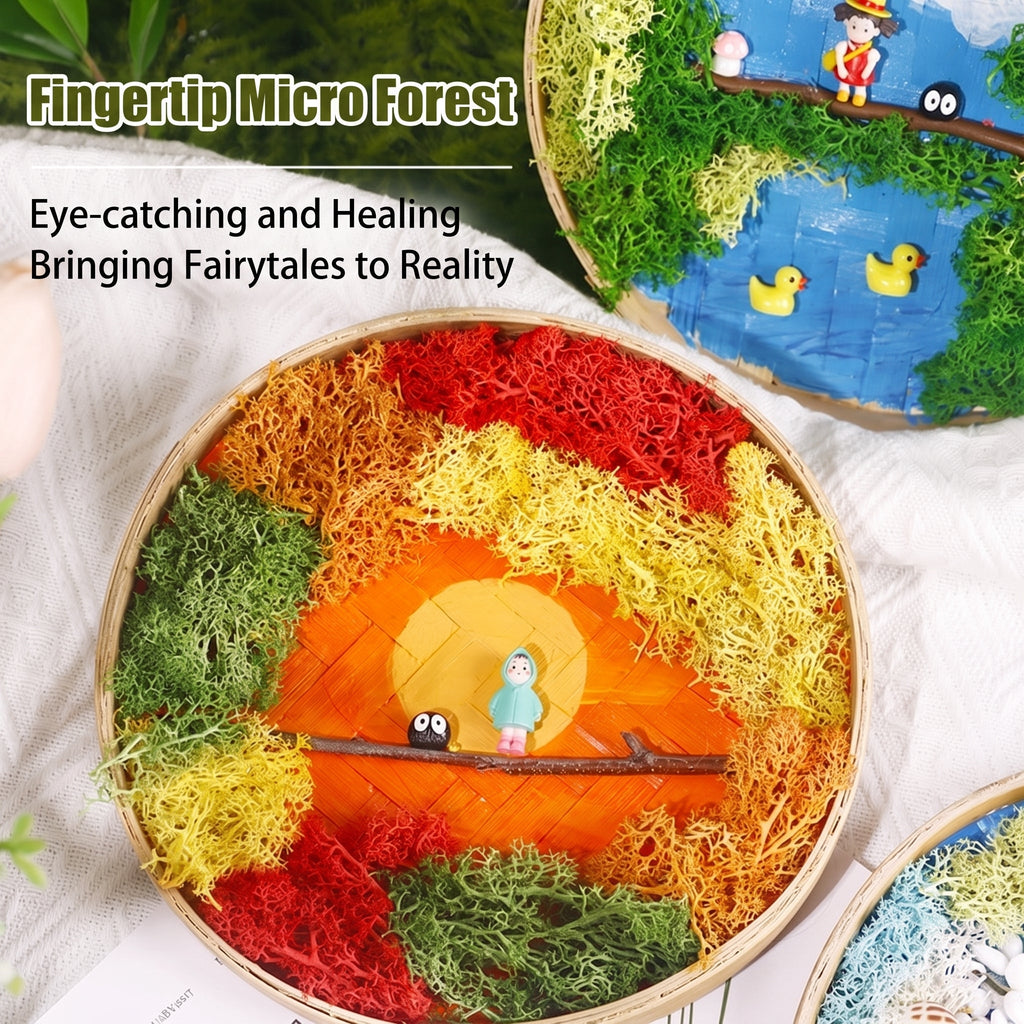 DIY Preserved Moss Art Kit with Bamboo Frame